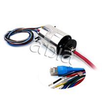 Signal through bore slip ring rotating connector CE electrical 20A ETHERNET